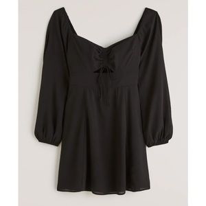 Abercrombie & Fitch Long Sleeved Cinched Cut Out Mini Dress Black Size Small